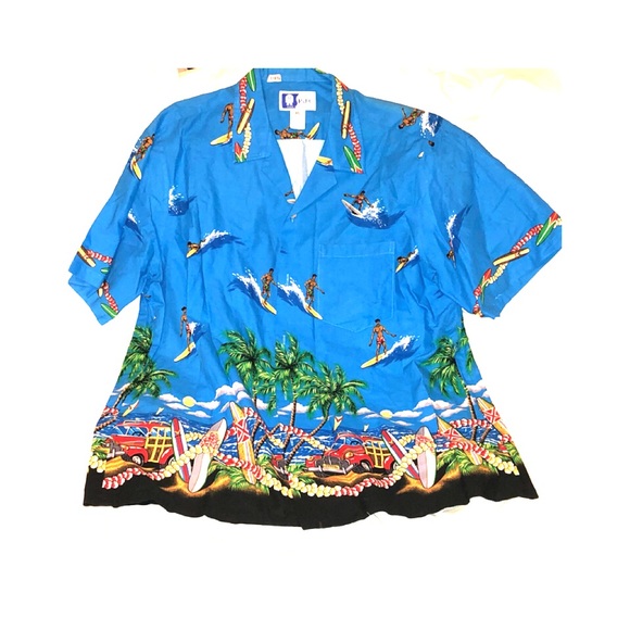 RJC Other - Vintage RJC Aloha shirt Surf Board Surfing Car XL